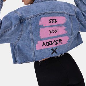 NWT Cropped Denim Jacket